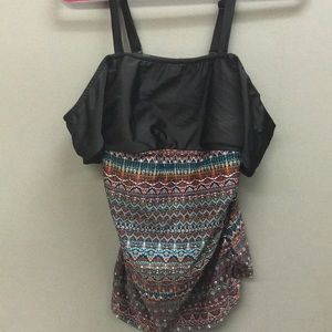 Sz 14 Simply Cacique Lane Bryant Tankini Swim Top